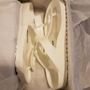White waterproof still in box Birkenstocks